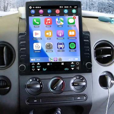 Imagem de Rádio estéreo automotivo para Ford F-150 F150 2004 2005 2006 2007 2008 com tela sensível ao toque sem fio Carplay Android Auto 9,7 polegadas, unidade de cabeça de rádio veicular com câmera de reserva