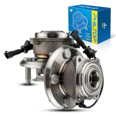Imagem de PHILTOP 512440 par de rolamento de roda traseira e conjunto de cubo para Chevrolet Equinox 2010-2017, GMC Terrain 5 Lugs W/ABS 2010-2017