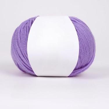Imagem de Fio de lã de peso médio para tricô - ultra macio e sem coceira, ideal para suéteres, cachecóis e chapéus, artesanato de tricô manual (roxo)