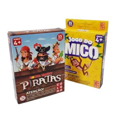 Imagem de Kit 2 em 1: Baralho Rouba Monte Pirata + Jogo da Memória Mico para Crianças e Adultos