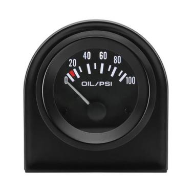 Imagem de Manômetro De Pressão De Óleo Para Carro 52mm 100 PSI 12V Com Sensor De