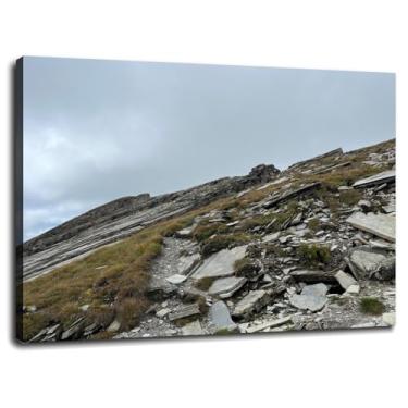 Imagem de Piz Bird Impressão em tela Alpine Alpsroute Poster arte de parede para casa 1 peça decorações com moldura 25.4 cm x 20.3 cm