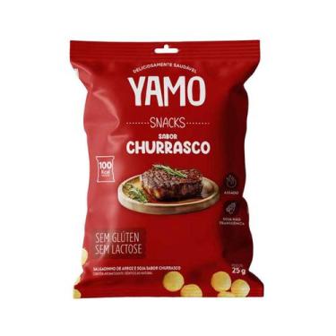 Imagem de Kit com 20 Snack salgadinho de arroz sabor churrasco yamo topway sem g
