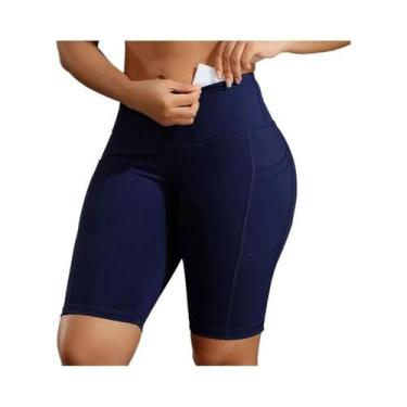 Imagem de Shorts De Treino Femininos Em Cor Sólida Com Efeito Levanta Bumbum E 3