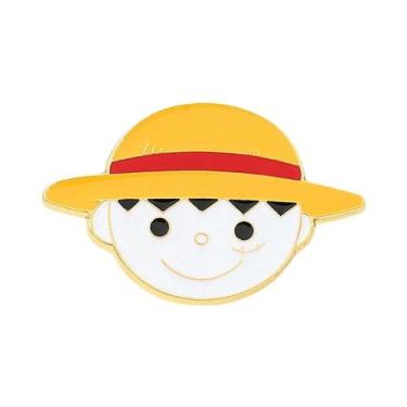 Imagem de Broche De Esmalte Anime Monkey D Luffy Com Formato De Caveira Para Moc