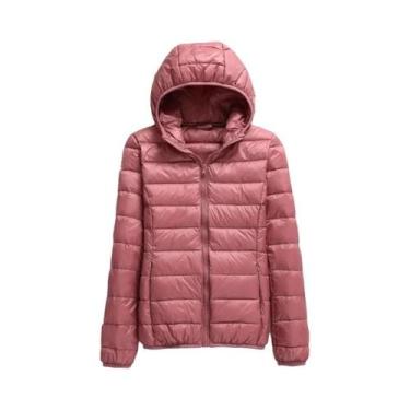 Imagem de Jaqueta Puffer Com Capuz Para Mulheres plus Size, Leve E Quente, Casac