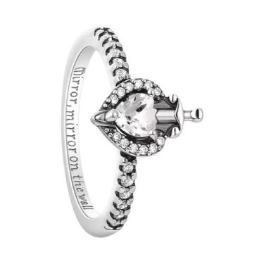 Imagem de Anel Feminino De Prata 925 Com Pentagrama Quadrado Tamanho 6 7 8 9 Joi