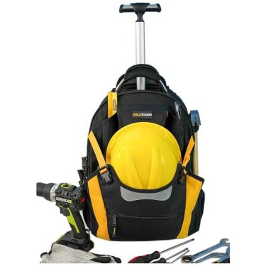 Imagem de Bolsa de Ferramentas Organizadora com Rodas e Compartimentos, Amarela, MELOTOUGH RTB02...