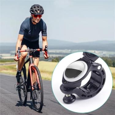 Imagem de Sino de bicicleta compatível com apple airtag, liga de alumínio, sino de mountain bike, antifurto, buzina de ciclismo para bicicleta de estrada, ebike mtb