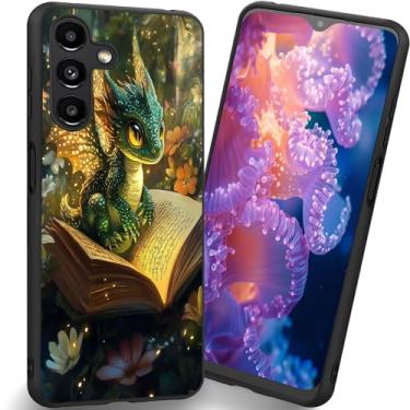 Imagem de RUUHLJLET Projetada para Samsung Galaxy A17 5G de 6,7 polegadas, a capa fosca macia oferece proteção total (Fantasy Dragon)