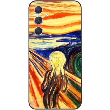 Imagem de Berkin Arts Capa de silicone compatível com Samsung Galaxy A54 5G, arte de choque, pintura abstrata (O grito de Edvard Munch)