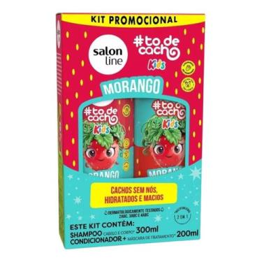 Imagem de Kit Salon Line ToDeCacho Kids Morango Shampoo 300ml+Cond 200ml
