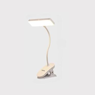Imagem de Luminária Ajustável com prendedor Abajur de Mesa LED Luz Recarregável Touch Haste Flexível Lâmpada De Estudo Sem Fio(Versão grande(120H))