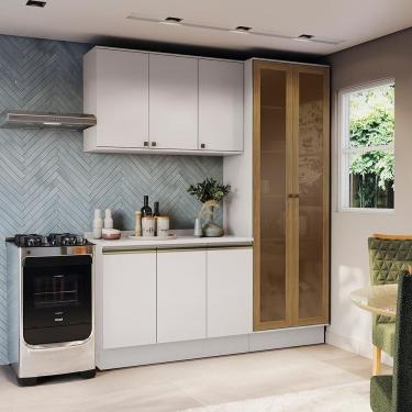 Imagem de Armário De Cozinha Compacta 100% Mdf 192cm Branco Celeste Kappesberg