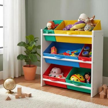 Imagem de Organizador de Brinquedos Infantil Médio Montessoriano Colorido - Orga