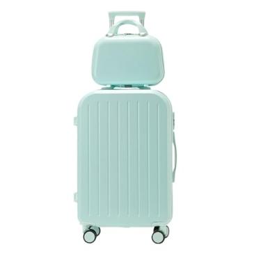 Imagem de Tourister Bagagem de alto valor de capacidade, mala de carrinho com senha de roda giratória (durável para estudantes e viajantes(Blue,22 inches)