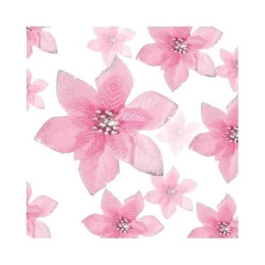 Imagem de Flores Artificiais Com Glitter E Ramos De Frutas Para Decorações De Ár