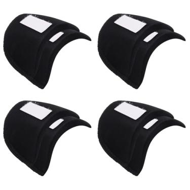 Imagem de GDFYMI 4 pares de almofadas de espuma de esponja preta sem costura de fantasia ombreiras para roupas femininas com fita mágica