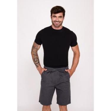 Imagem de Bermuda Masculina Elástico Lycra 7924 Cinza Escuro-Masculino