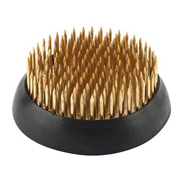 Imagem de Aoresac Suporte de Base para Arranjo de Flores Kenzan Agulha Latão, Ferramenta Resistente Decoração Flores Com Junta Borracha, Adequado para (Agulha cobre 60 mm diâmetro 15 mm)