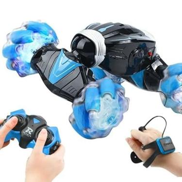 Imagem de Carrinho de Controle Remoto Stunt Drift 360 Dupla Face com Luzes LED – 2.4GHz Cor Azul