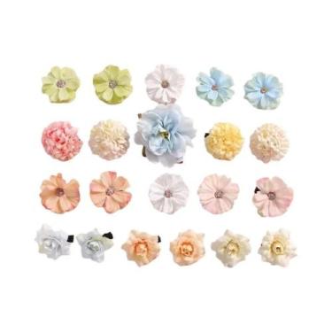 Imagem de Flores Artificiais De Seda Rosa Mista Para Decoração De Casa, Casament