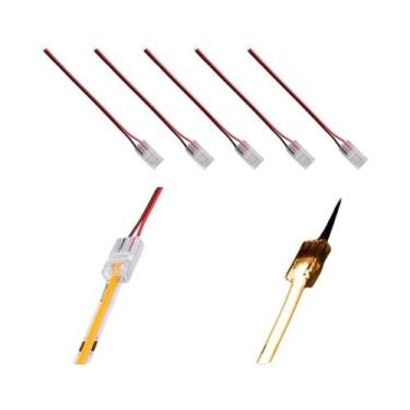 Imagem de Conectores De Fita LED COB De 8mm E 10mm Com 2 Pinos, 5 Peças De Termi