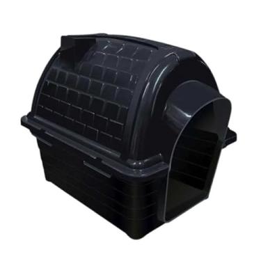 Imagem de Casinha de Cachorro Nº5 com Proteção UV – Casa Pet Plástica Desmontável, Ventilada e Resistente para Cães de Porte Médio(PRETA)