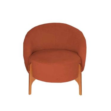 Imagem de Poltrona Decorativa Luxo Ariela Bouclê Ds Home Bouclê Terracota