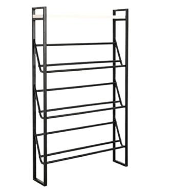 Imagem de Prateleira de sapateira organizadora de sapateira de metal economiza espaço sapateira fácil de montar para hall de entrada, sala de estar, quarto, armazenamento de sapatos suporte de sapatos (cor