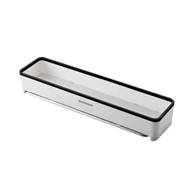 Imagem de Prateleira organizadora de banheiro, prateleira de banho para banheira, prateleiras montadas na parede, barra de toalha de parede, suporte de toalha, prateleira flutuante, organizador de toalha, cesta