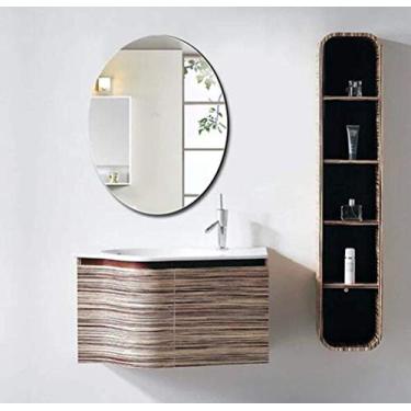 Imagem de Espelho simples sem moldura espelho oval de banheiro espelho de banheiro espelho de banheiro pendurado na parede espelho decorativo sem moldura espelho de molho 40 * 60 cm (tamanho: 40 * 60 cm)