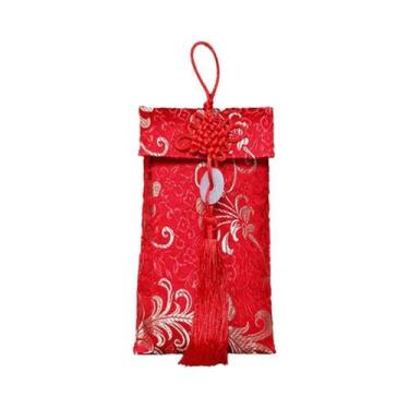 Imagem de Envelopes Tradicionais Chineses De Brocado Vermelho Para Presentes De 