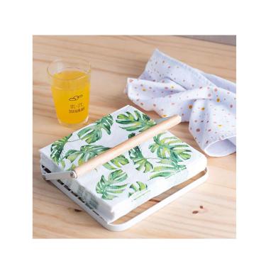 Imagem de Porta Guardanapo Metal Branco e Petisqueira Bambu Divisoria