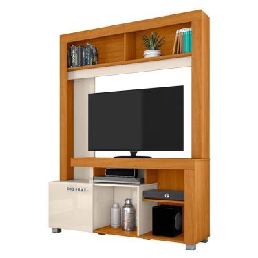 Imagem de Estante Home Theater Flávia Cinamomo Off White Para Tv Até 50 - Madetec Cinamomo Off White