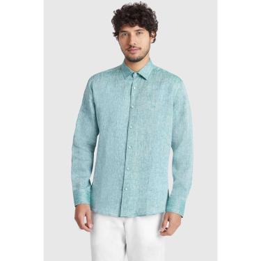 Imagem de Camisa Aramis Manga Longa Slim Linho Irlandês Cacto 112-Masculino