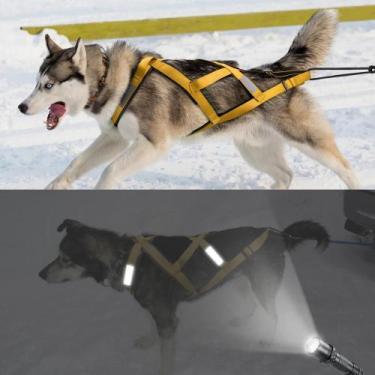Imagem de Colete De Tração Refletivo Impermeável Grande Para Cães, Para Treiname