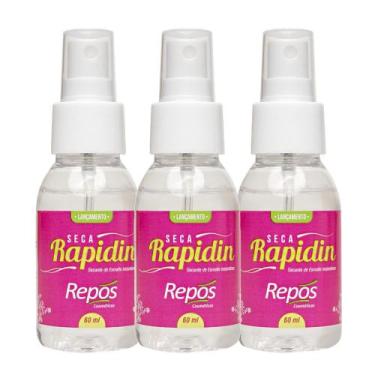 Imagem de Kit 3 Secante de Esmalte Instantâneo Spray Repos Acabamento com Brilho