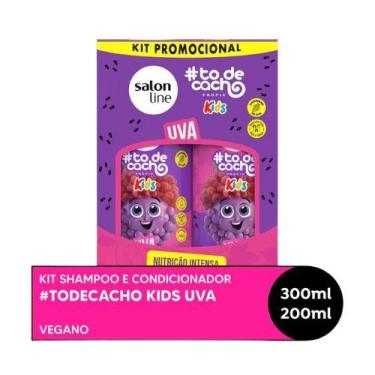 Imagem de Salon line kit to de cacho shampoo 300ml+condicionador 200ml kids uva