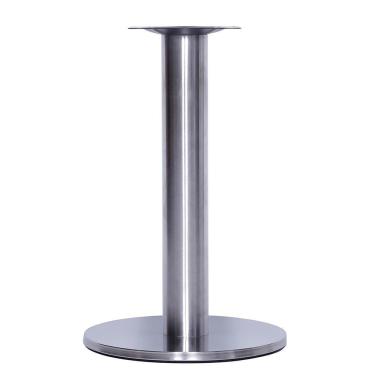 Imagem de Mesa Beta Big Inox 75 Cm (alt) Disco Redondo Tampo Mdp Redondo 60 Cm (larg) X 2,50 Cm (alt) Grafito