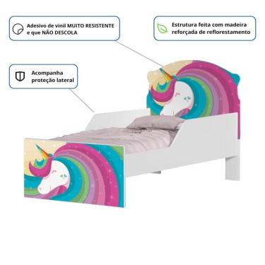 Imagem de Bicama Mini Snap Unicórnio Arco Íris com Colchões