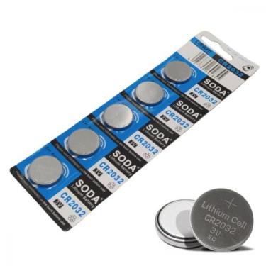 Imagem de Cartela com 5 unidades de Bateria CR2032 Litio 3V Maxmidia MAX-CR2032