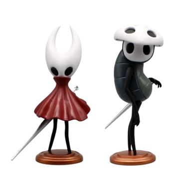 Imagem de Kit 2 Bonecos Hollow Knight Hornet E Quirrel Game Miniatura
