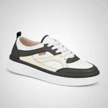 Imagem de Tênis Feminino Casual Moleca Napa 5712.235 - Preto-Feminino