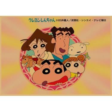 Imagem de Pôster Crayon Shin-chan Vintage Kraft Paper 20x30 cm - taiyuanketanmao