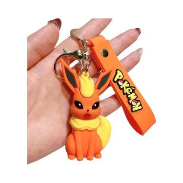 Imagem de Conjunto De Chaveiros Eevee Family Evolution Pokémon PVC Com Clipe Pok