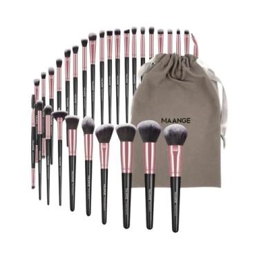 Imagem de Conjunto De 30 Pincéis De Maquiagem Profissionais Para Base, Corretivo