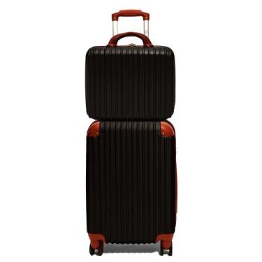 Imagem de Mala Pequena De Viagem (Bordo) + Frasqueira Qualis Madrid, Preto