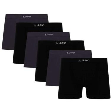 Imagem de Kit 6 Cuecas Lupo Boxer Microfibra Sem Atrito Homem Atacado Esporte Nã