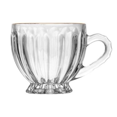 Imagem de Xícara Lyor Renaissance com Fio de Ouro 80ml de Cristal - Wolff